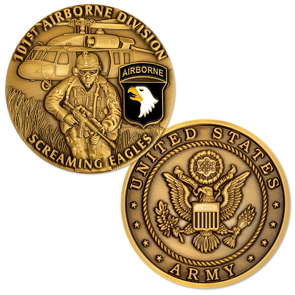 NEW U.S. Army 101st Airborne Division Screaming Eagles Challenge Coin