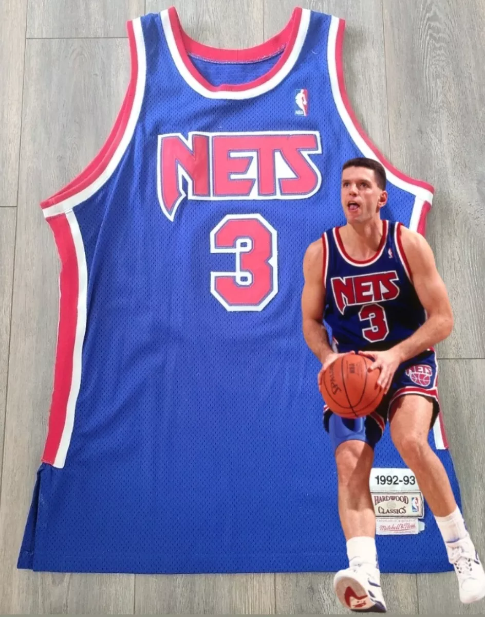 WOW AUTHENTIC VINTAGE DRAZEN PETROVIC NJ NETS JERSEY MITCHELL