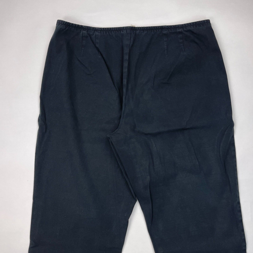 Eileen Fisher Organic Cotton Twill Pants Women L Flaw* Elastic waist Zip Closure - Picture 5 of 11