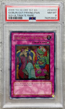 Yugioh 1st Ed. Goblin Out Of The Frying Pan Ultimate Rare PSA 8, SOI-EN059, 2006