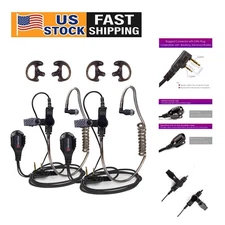 Professional Surveillance Headset with Mic - Compatible with Baofeng & Kenwood