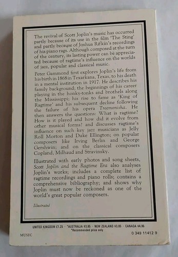 Scott Joplin And The Ragtime Era By Peter Gammond Paperback 1975 - Picture 3 of 4