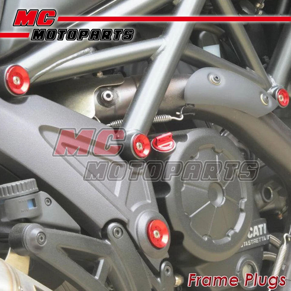 Gold CNC Billet Frame Plugs Caps For Ducati Diavel 14-17 15 16 - image 3 of 3