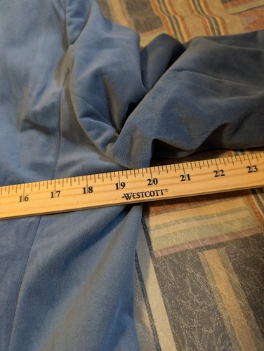 Vintage 1970's/1980's Faux Suede Blue Lined Blazer Jacket Coat Women's size 10 - Picture 4 of 8
