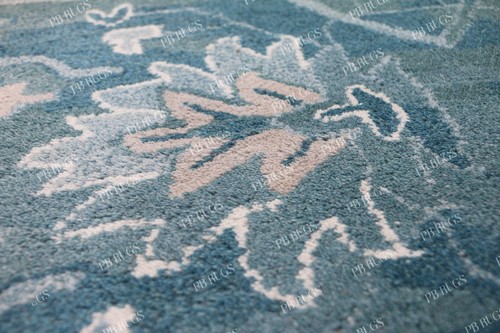 New Mathison Blue Traditional Woolen Tufted Area Rugs - Picture 11 of 16
