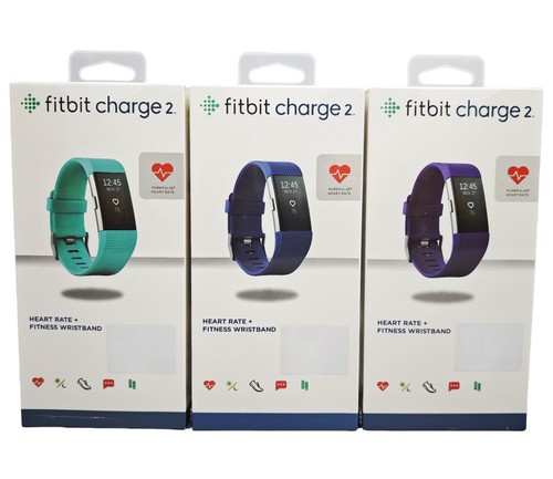 NEW Fitbit Charge 2 Heart Rate Monitor Fitness Activity Tracker Multi(S + L) - Picture 2 of 15