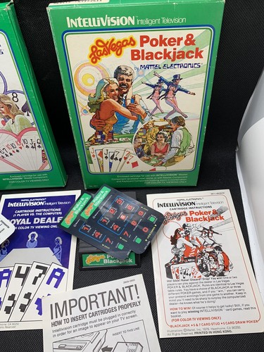 Intellivision Royal Dealer Las Vegas Poker Blackjack komplett CIB Videospiel Lot - Bild 3 von 9