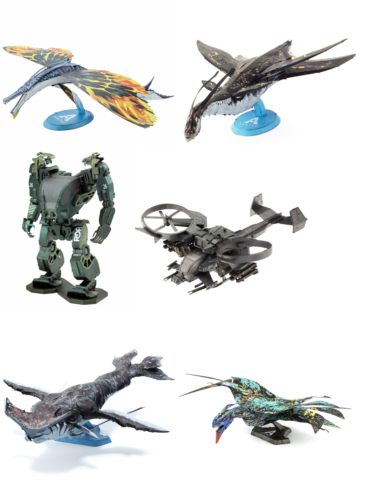 SET of 6 Fascinations ICONX AVATAR - The Way of Water Metal 