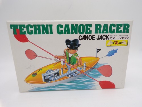 90's Aoshima Japan Wind Up Techni Canoe Racer Canoe Jack Model KIT NOS - Picture 2 of 7