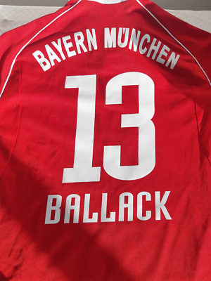 Adidas Bayern München ジャージ Ballack 13 VTG Micheal Ballack #13 FC Bayern Munchen White ADIDAS T