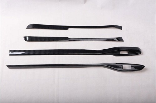 Rear Window Lock Lift Strip Frame For Toyota Alphard RHD Trim 08-14 Carbon Fiber - Picture 9 of 10