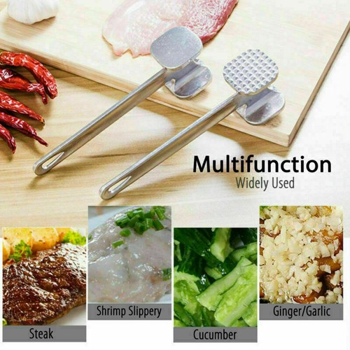 Stainless Steel Aluminium Double Side Beaf Steak Mallet Meat Tenderizer Hammer 1 - Picture 10 of 12