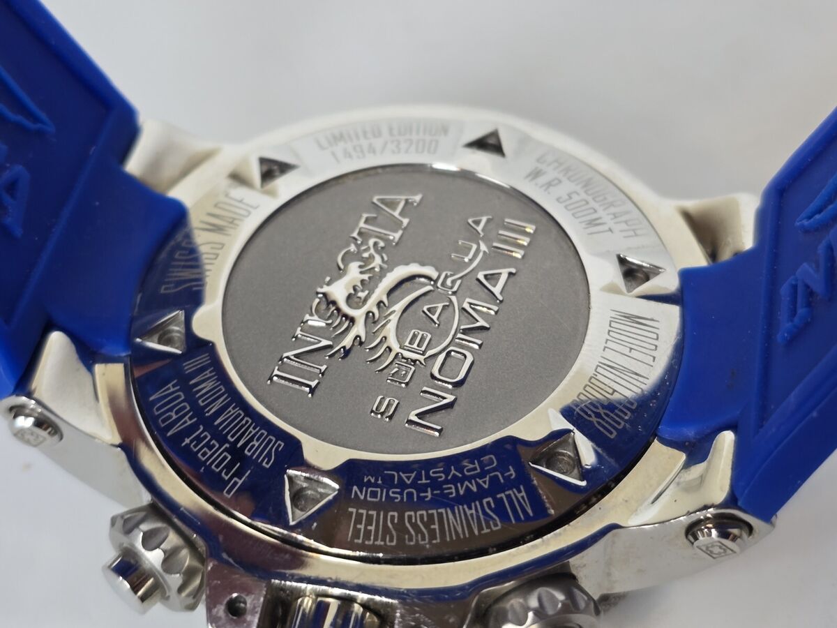 Invicta Subaqua Noma III Swiss Made Men's Chronograph Watch 6688 Blue | eBay Invicta Subaqua Noma III Swiss Made Men's Chronograph Watch 6688 Blue | eBay