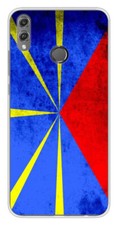 Coque en silicone imprimée compatible Huawei Honor 8X Drapeau La Réunion