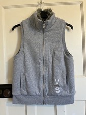 Victoria's Secret Angel Gilet Reversible Faux-fur Gray Jacket Size Medium