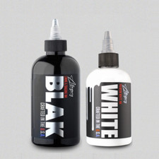 Allegory Premium Lining Shading Tattoo Ink - Combo Blak 8oz and White 2oz