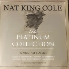 NAT KING COLE THE PLATINUM COLLECTION 3 LP SET " WHITE VINYL " " NEW, SEALED "