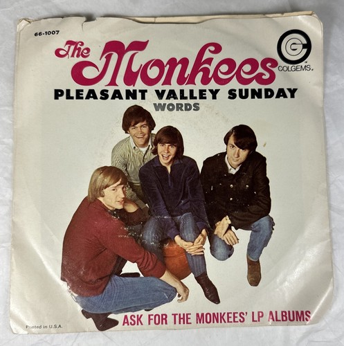 Monkees 2 singles picture sleeves Train Clarksville Pleasant Valley Sunday - Picture 2 of 9