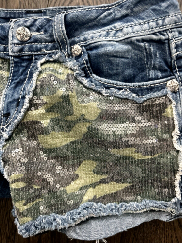 Miss Me SEQUENCE "CAMOUFLAGE" Denim Cutoff Shorts Gr. 29 - Bild 4 von 8