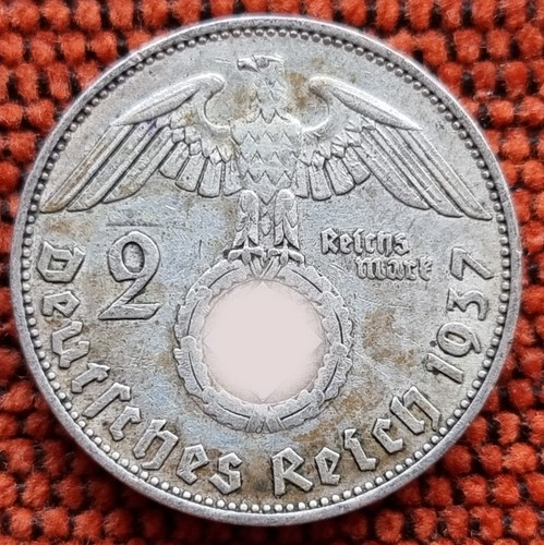 Nazi 2 Reichsmark 1934-1939 WWII Original III Reich Silver Coins Choose Yours - Picture 47 of 106