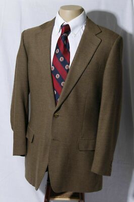 Dunhill Men's Brown Wool Cashmere Blend Side Vent Sport Coat Jacket Blazer 41L