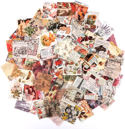 400Pcs Junk Journal Vintage Diy Material Paper Journaling Supplies Scrapbooking