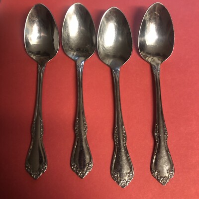 Teaspoons Oneida WM A Rogers MANSFIELD / AMADEUS Stainless Set of 4