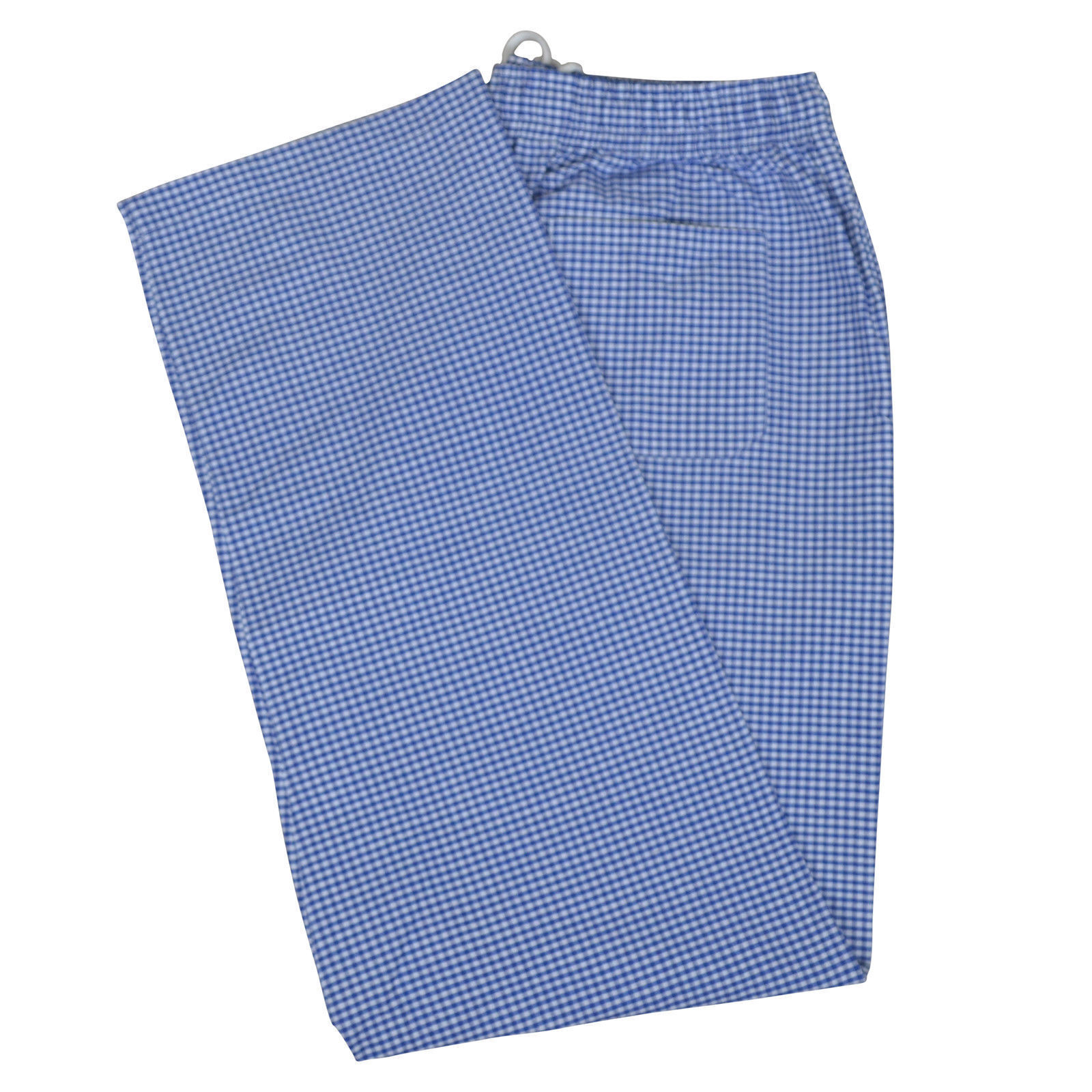 New Chef Trousers Check 100 Cotton 3 Pockets Elasticated Chef Check