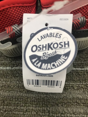 Sandalias OshKosh para niños pequeños talla 7 rojas/grises - Imagen 4 de 6