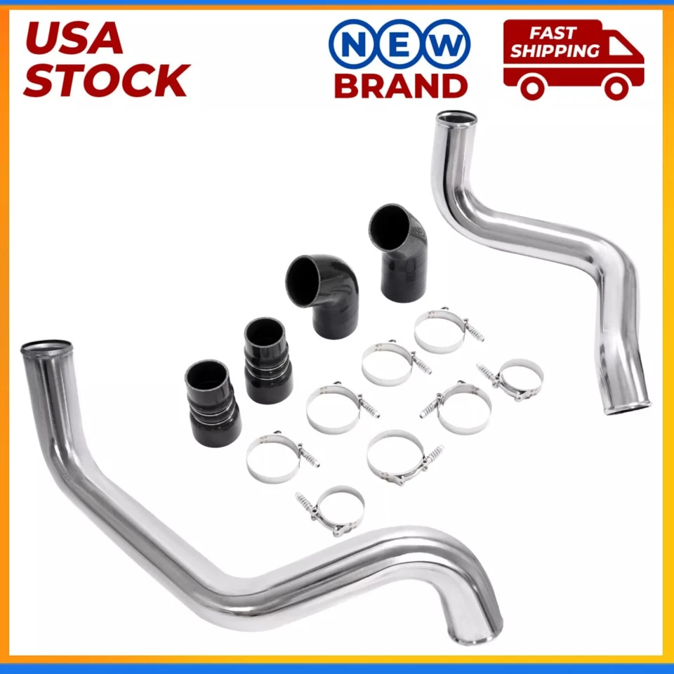 Kit de tubo y arranque intercooler pulido de 3" para 02-04 GMC 6,6 L LB7 Duramax diésel Foto 2 de 4