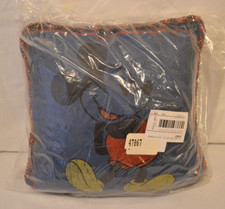Disney Store Mickey Mouse Vintage Photo Throw Pillow Decor 16"x16" NWT