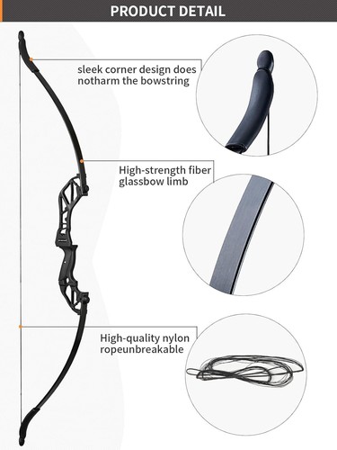 Takedown Recurve Bow Arrows Kit Archery Hunting Bow Beginner Shooting Practice - Picture 5 of 24
