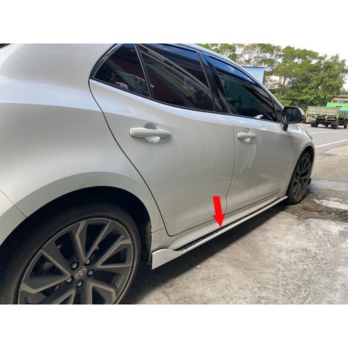 Matte Black FRP For Toyota Auris Corolla 12th 5DR NEW Type Side Skirt Body Kit - Picture 3 of 8