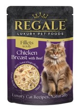 REGALE LUXURY CAT FOOD FILLETS JELLY/SAUCE x 10 POUCHES CHICKEN TUNA FREEPOST