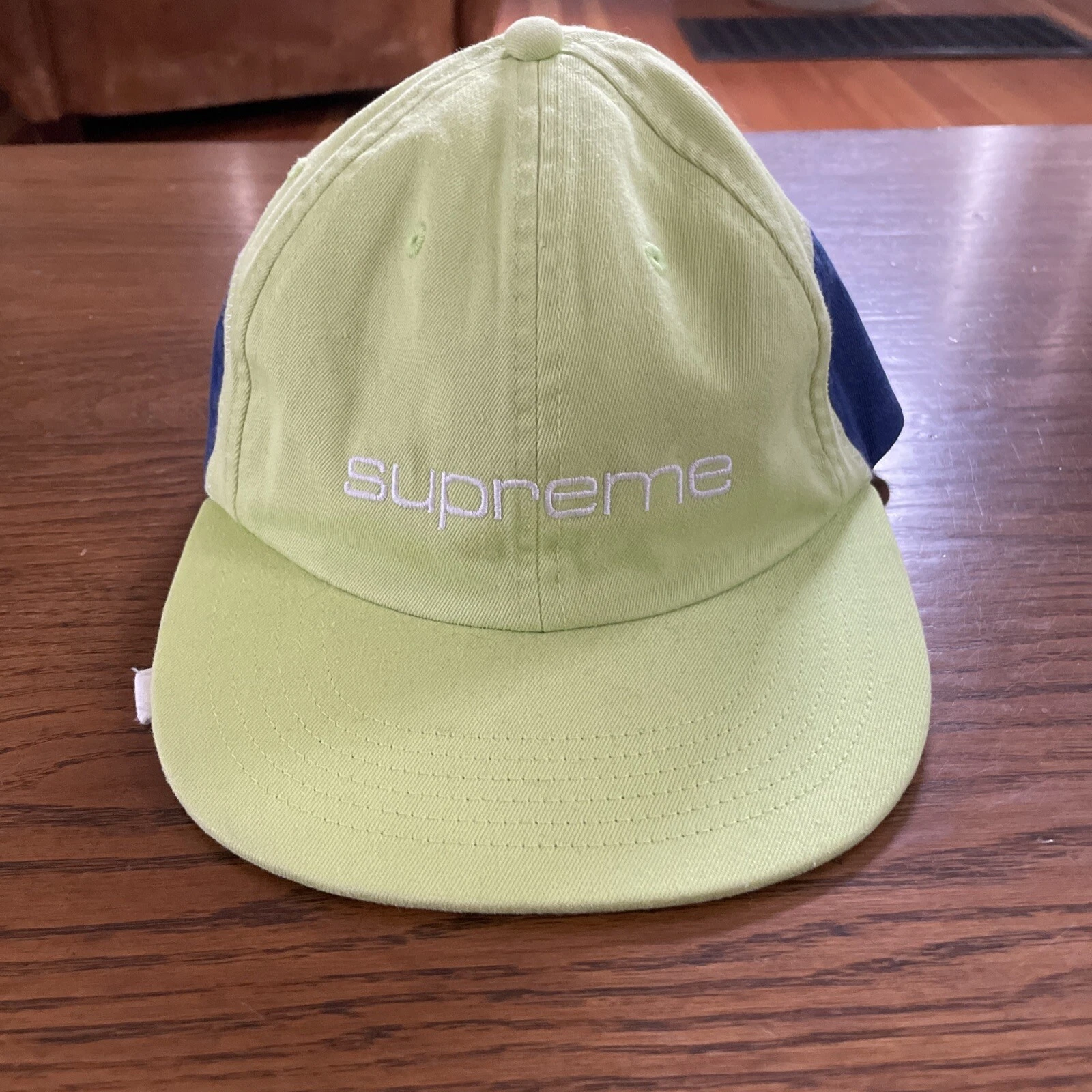 Chapeau panneau Supreme Formula 6 SS19 vert clair néon année 2000 RARE