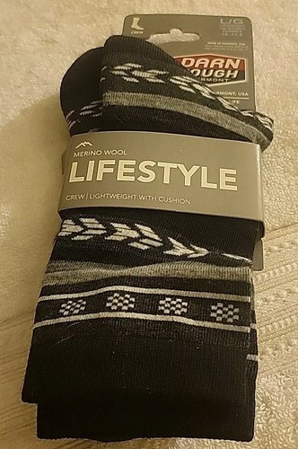 Darn Tough Women's Bronwyn Crew Lightweight Cushion Lifestyle Sock Black L/G