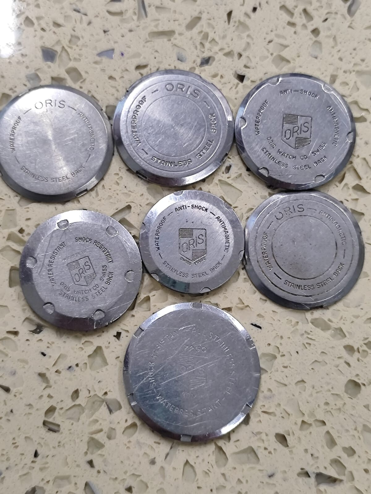 Vintage ORIS hand wind watch case lot for used back