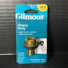 Gilmour Heavy Duty Threaded Male Quick Connector, Brass Brand New