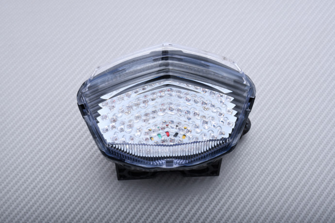 Feu arrière LED pour Kawasaki Ninja 250R 08-12 transparent avec clignotants intégrés