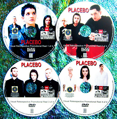 PLACEBO Retrospective Music Video Promo Reel with 67 Vids 4 DVD Set Brian Molko