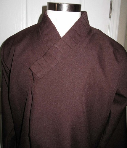Jedi, Sith Tunic Undershirt with vertical tucks on collar, wrist ties or elastic - Picture 7 of 9