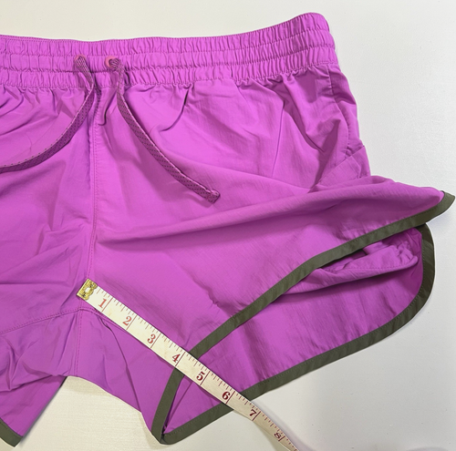 Columbia pantaloncino donna rosa medio elastico vita nylon outdoor corsa attivo - Foto 12 di 14