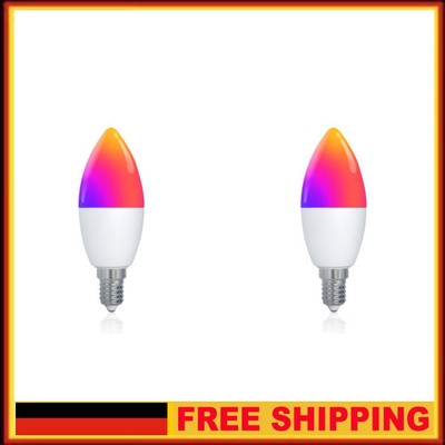 WiFi Smart E14 LED Bulb 16 Million RGB Colors 6W 470LM for Alexa Google Home
