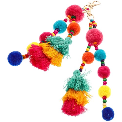 2 Pcs Colorful Wool Ball Pendant Bag Decoration Handbag Dangle Pendants - Zdjęcie 7 z 12