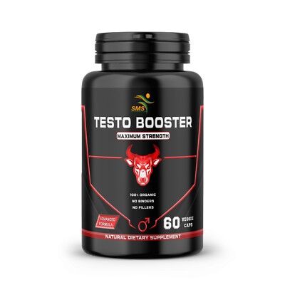 Testo Booster Stamina Energy Performance Pill Organic 60 Veggie Capsules By SMS