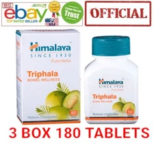 Triphala Himalaya OFFICIAL 3 Box 180 Tablet Health Detoxification Bowels