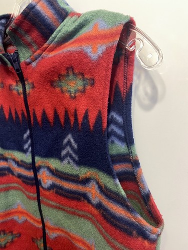 Amy Byer California Multicolor Aztec Print Fleece Vest Youth L 12-14 - Picture 7 of 10
