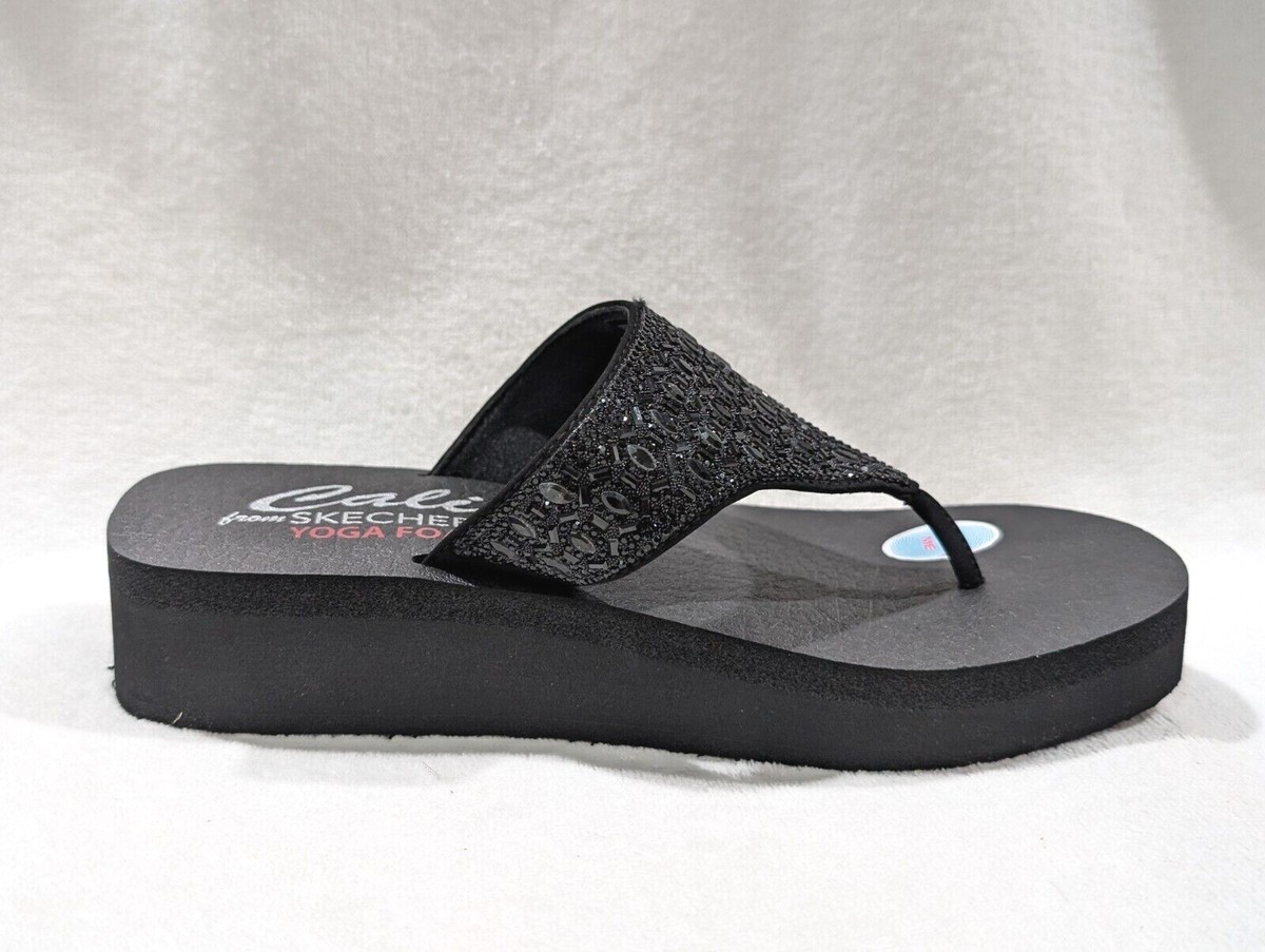 Skechers Vinyasa New Glamour Black Women's Thong Sandals