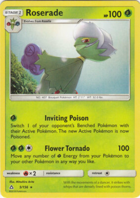 Pokemon - Roserade - 5/156 - Rare - Sun and Moon Ultra Prism - NM