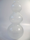 Vintage 1992 Jane Packer Opaline Milk Glass Triple Gourd Vase 12 Inches Tall
